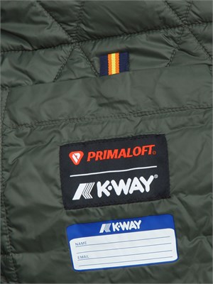 Gilet uomo Vally K-Way in nylon tecnico verde in UOMO