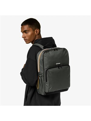 Zaino Unisex verde K-way GIZY con Scomparto per Laptop Imbottito in UOMO