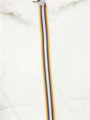 Piumino corto donna Madlaine K-Way in tessuto idrorepellente bianco in DONNA
