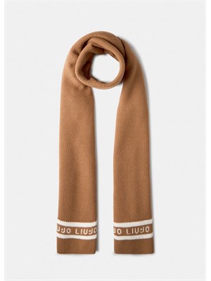 Sciarpa Liu Jo donna cammello con logo in DONNA