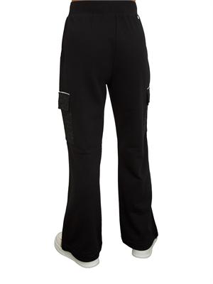 Pantaloni tuta Liu Jo donna in misto cotone nero con tasche lurex in DONNA
