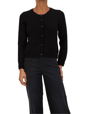 Cardigan nero donna Ciao Nenette in misto cashmere e lana in DONNA