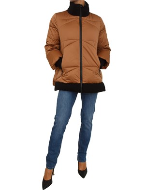 Piumino corto donna Nenette in tessuto lucido marrone in DONNA