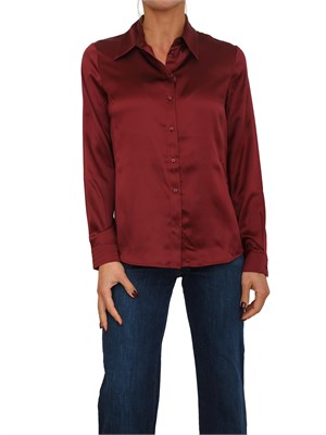 Camicia Faustina Nenette in seta bordeaux in DONNA