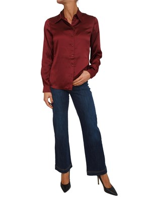 Camicia Faustina Nenette in seta bordeaux in DONNA