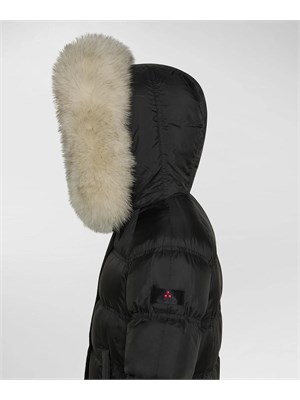 PEUTEREY BIMBO Piumino bimba Peuterey nero con cappuccio e zip laterali in BIMBI