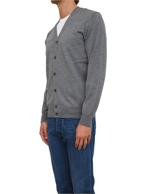Cardigan uomo Aiace Galassi in lana grigia in UOMO