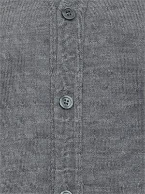 Cardigan uomo Aiace Galassi in lana grigia in UOMO