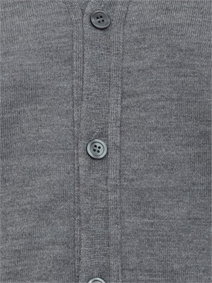 Cardigan uomo Aiace Galassi in lana grigia in UOMO