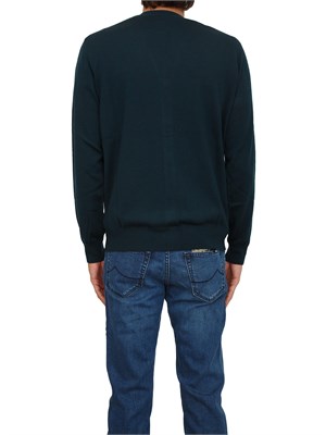 Cardigan uomo Aiace Galassi in lana verde scuro in UOMO