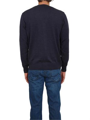 Cardigan uomo Aiace Galassi in lana fine blu in UOMO