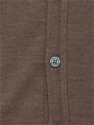 Cardigan uomo Aiace Galassi in lana marrone in UOMO