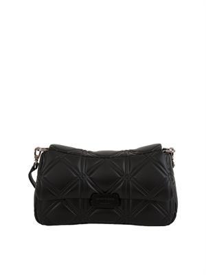 Borsa a spalla Emporio Armani in ecopelle nera effetto matelassÉ in DONNA