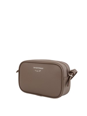 Borsa a tracolla Emporio Armani in ecopelle martellata taupe in DONNA