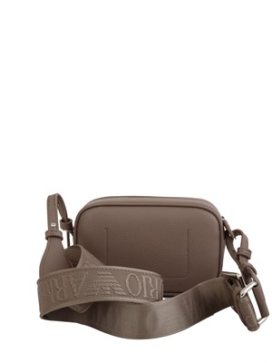 Borsa a tracolla Emporio Armani in ecopelle martellata taupe in DONNA