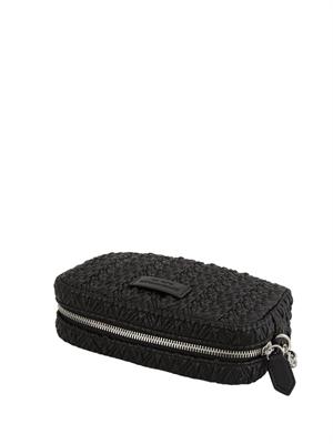 Borsa a tracolla Emporio Armani in ecopelle goffrata nera in DONNA