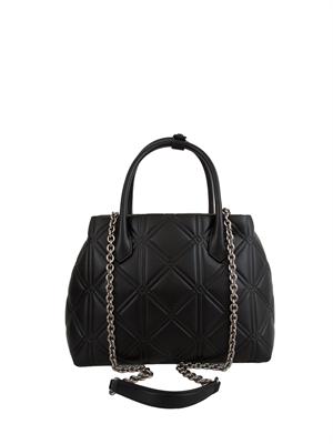 Shopper Emporio Armani in ecopelle nera motivo matelassÉ in DONNA