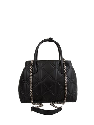 Shopper Emporio Armani in ecopelle nera motivo matelassÉ in DONNA