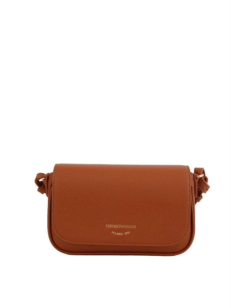 Mini bag Emporio Armani in ecopelle martellata cuoio