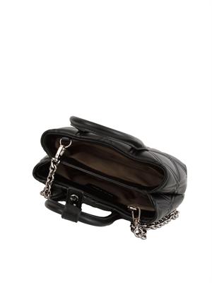 Mini bag Emporio Armani in ecopelle nera motivo matelassÉ in DONNA