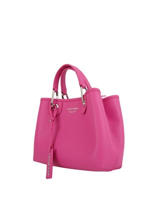 Shopper piccola Emporio Armani in ecopelle martellata rosa in DONNA