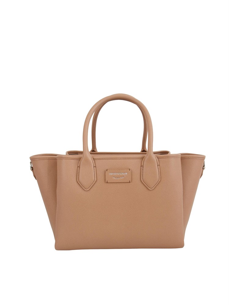 Shopper media Emporio Armani in ecopelle palmellata rosa