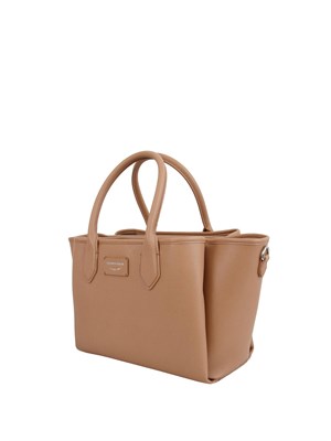 Shopper media Emporio Armani in ecopelle palmellata rosa in DONNA