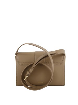 Borsa a tracolla Furla Urban S in pelle taupe in DONNA
