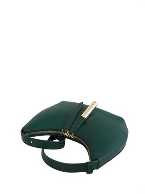 Borsa a spalla Furla Goccia S in pelle verde in DONNA