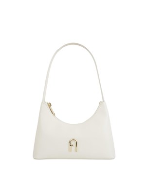 Borsa a spalla Furla Diamante Mini in pelle bianca in DONNA