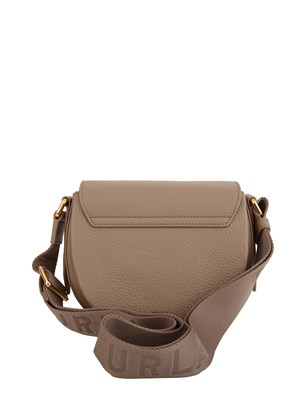 Borsa a tracolla Furla Lotus in pelle martellata taupe in DONNA