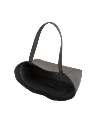 Borsa shopping Furla Goccia L in pelle grigia in DONNA