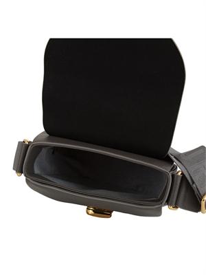 Borsa a tracolla Furla Lotus in pelle martellata grigia in DONNA
