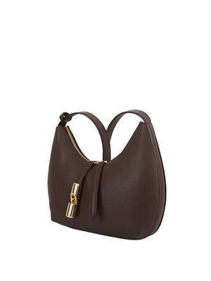 Borsa a spalla Furla Goccia S in pelle marrone in DONNA