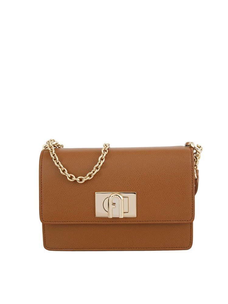 Borsa a tracolla mini Furla 1927 in pelle cuoio