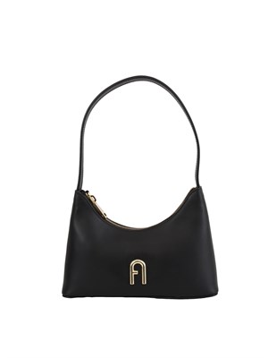 Borsa a spalla Furla Diamante Mini in pelle nera in DONNA