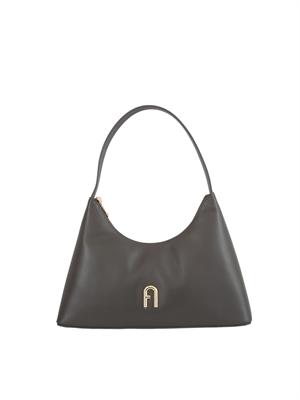 Borsa a spalla Furla Diamante S in pelle grigia in DONNA