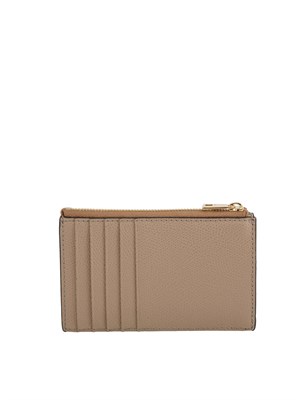 Porta carte di credito Furla Camelia M in pelle taupe in DONNA
