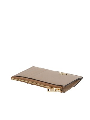 Porta carte di credito Furla Camelia M in pelle taupe in DONNA