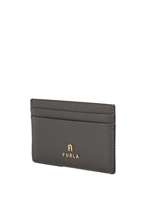 Porta carte di credito Furla Camelia S in pelle grigia in DONNA