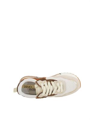 Sneakers Liu Jo donna in suede e mesh panna marrone in DONNA