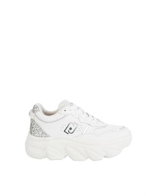 LIU JO Sneakers Liu-jo Steffy bianco in pelle e glitter in DONNA