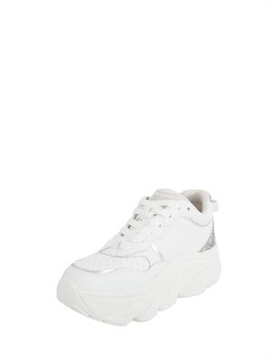 LIU JO Sneakers Liu-jo Steffy bianco in pelle e glitter in DONNA