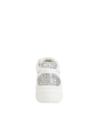 LIU JO Sneakers Liu-jo Steffy bianco in pelle e glitter in DONNA
