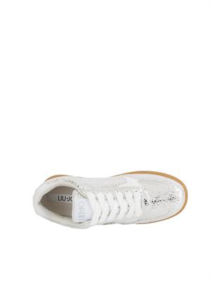 Sneakers Liu Jo donna in pelle crackle laminata argento in DONNA