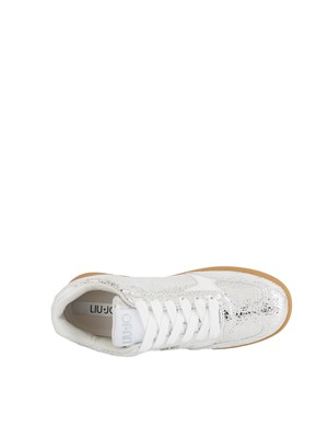 Sneakers Liu Jo donna in pelle crackle laminata argento in DONNA