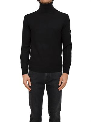 Maglia uomo a collo alto Peuterey in lana nera in UOMO