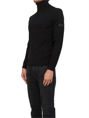 Maglia uomo a collo alto Peuterey in lana nera in UOMO