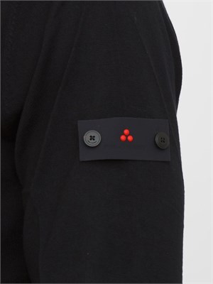 Maglia uomo a collo alto Peuterey in lana nera in UOMO