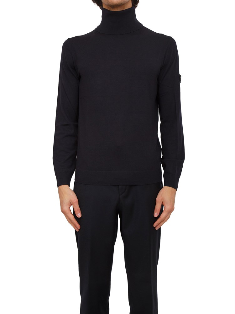 Maglia uomo a collo alto Peuterey in lana blu